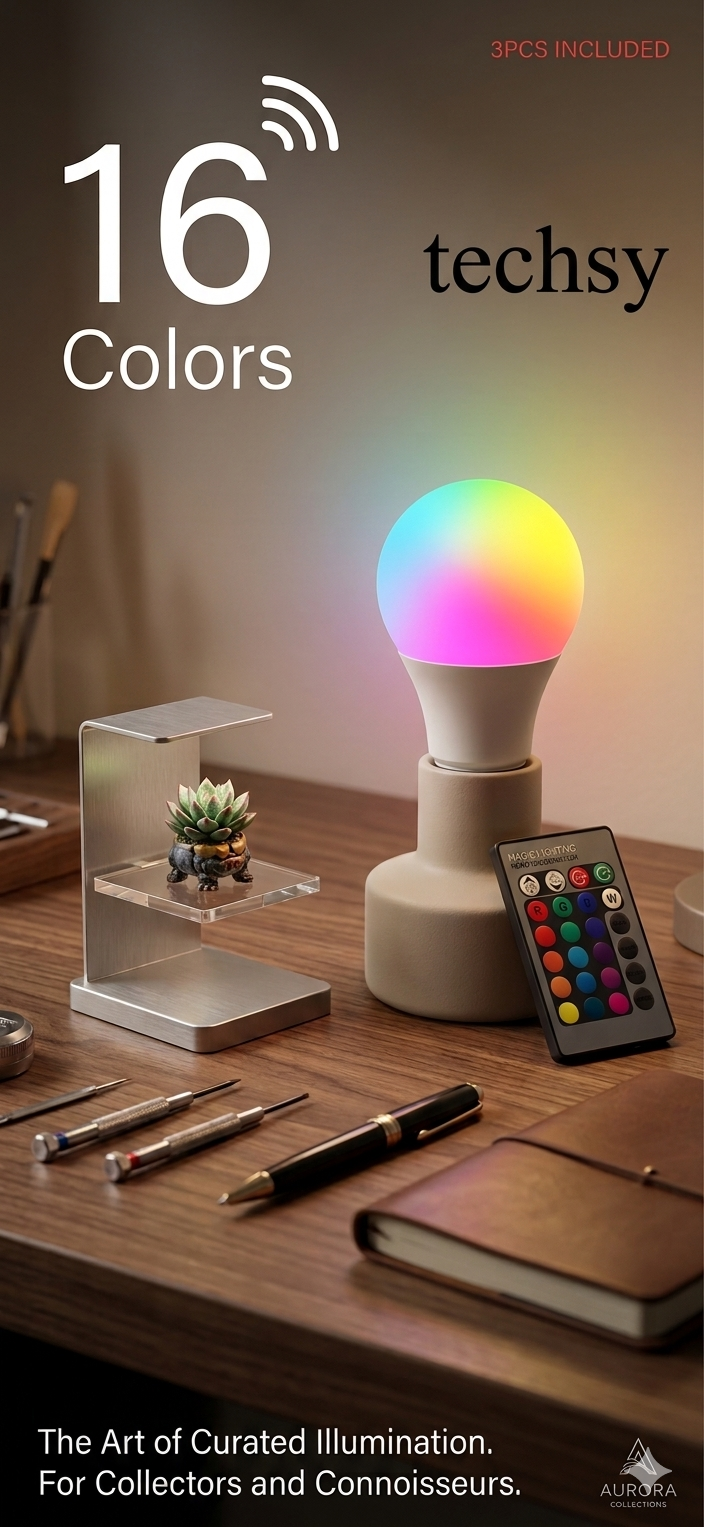 16 Colors RGB Bulb LED Multicolor Bulb E27 220V Household Lighting Dimmable 24 Key Remote Control Smart Lamp Atmosphere Light